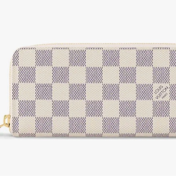 Louis Vuitton Handbags - Louis Vuitton Checkered Canvas Wallet in Cream and Blue